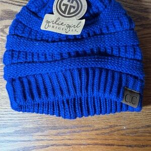 Blue Knit Beanie